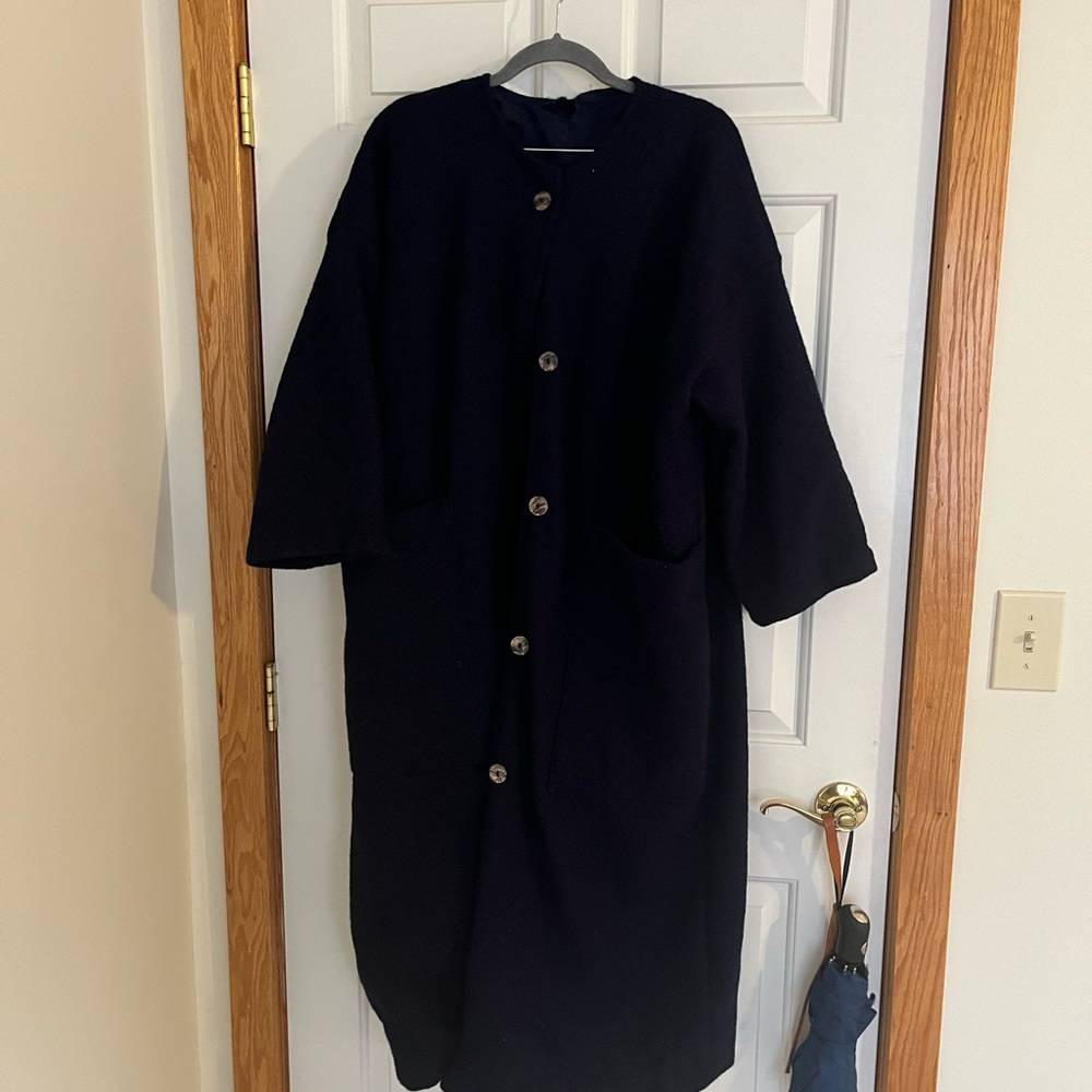 Workers Nobility Navy wool jacket with giant pockets